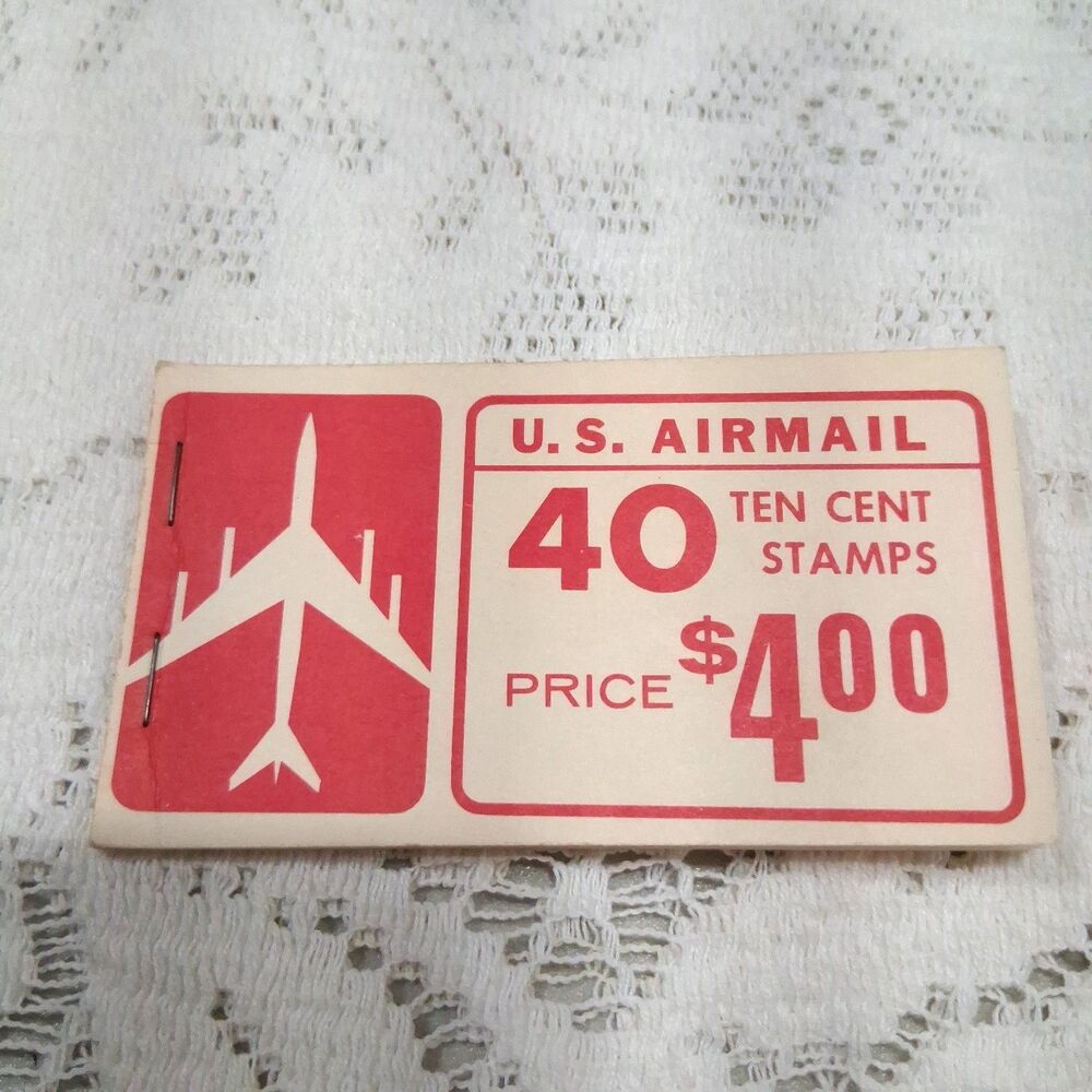 US Scott C72 Fifty Star Runway 10c Airmail Stamp Booklet Partial 22 Stamps MNH